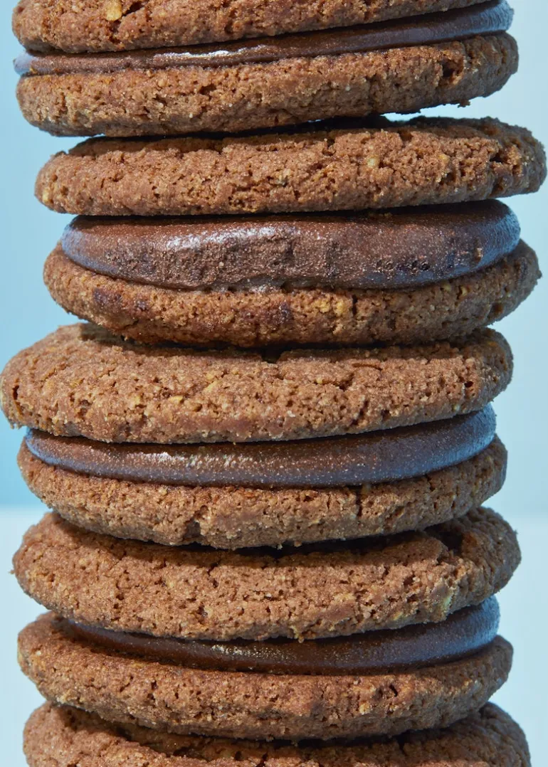 Hafer-Doppelkeks mit dunkler Schokofüllung 180 g