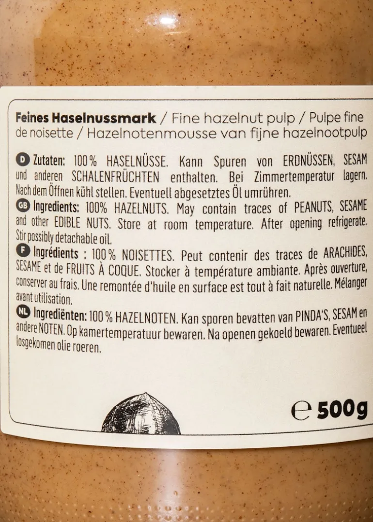 Haselnussmus 500 g