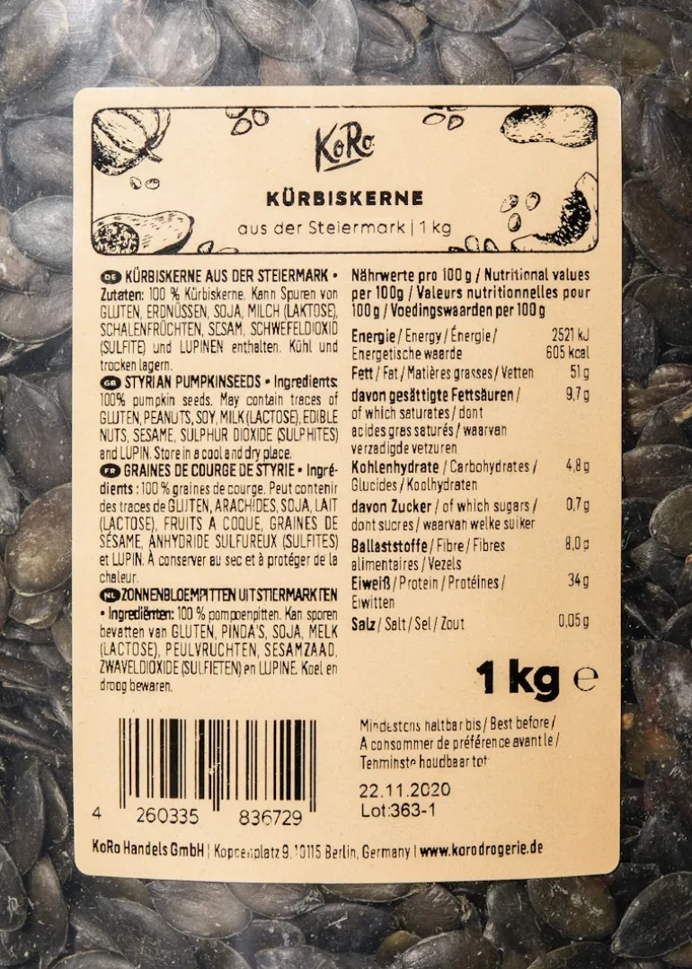 Kürbiskerne aus der Steiermark 1 kg