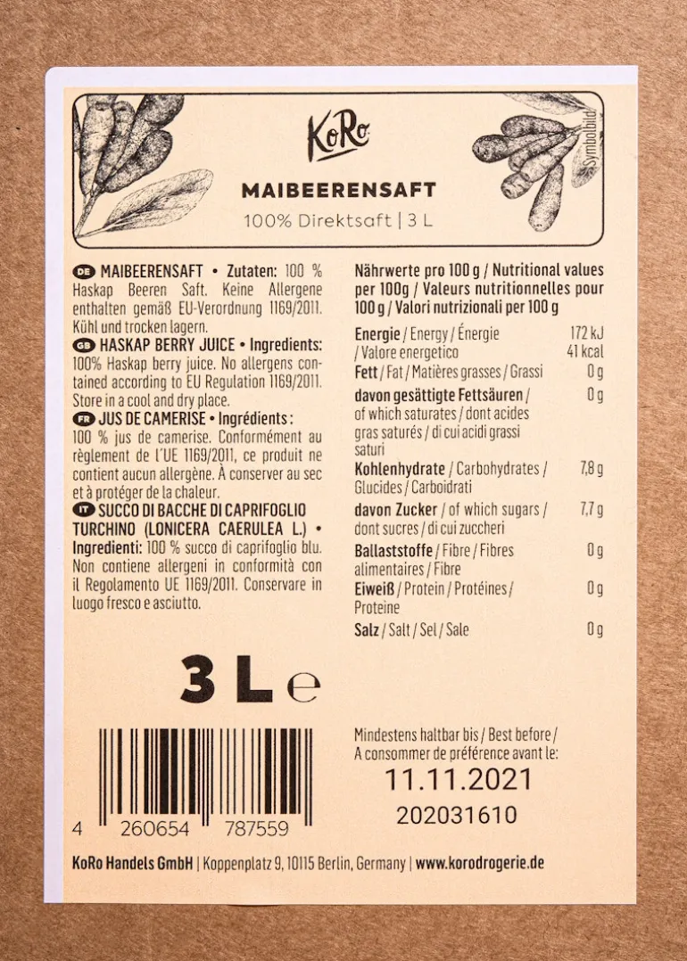 Maibeerensaft Bag-in-Box 3 L