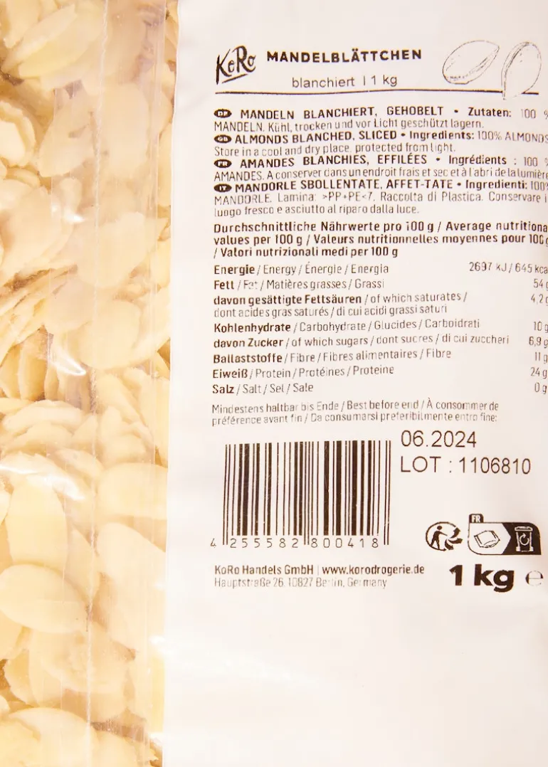Mandelblättchen 1 kg