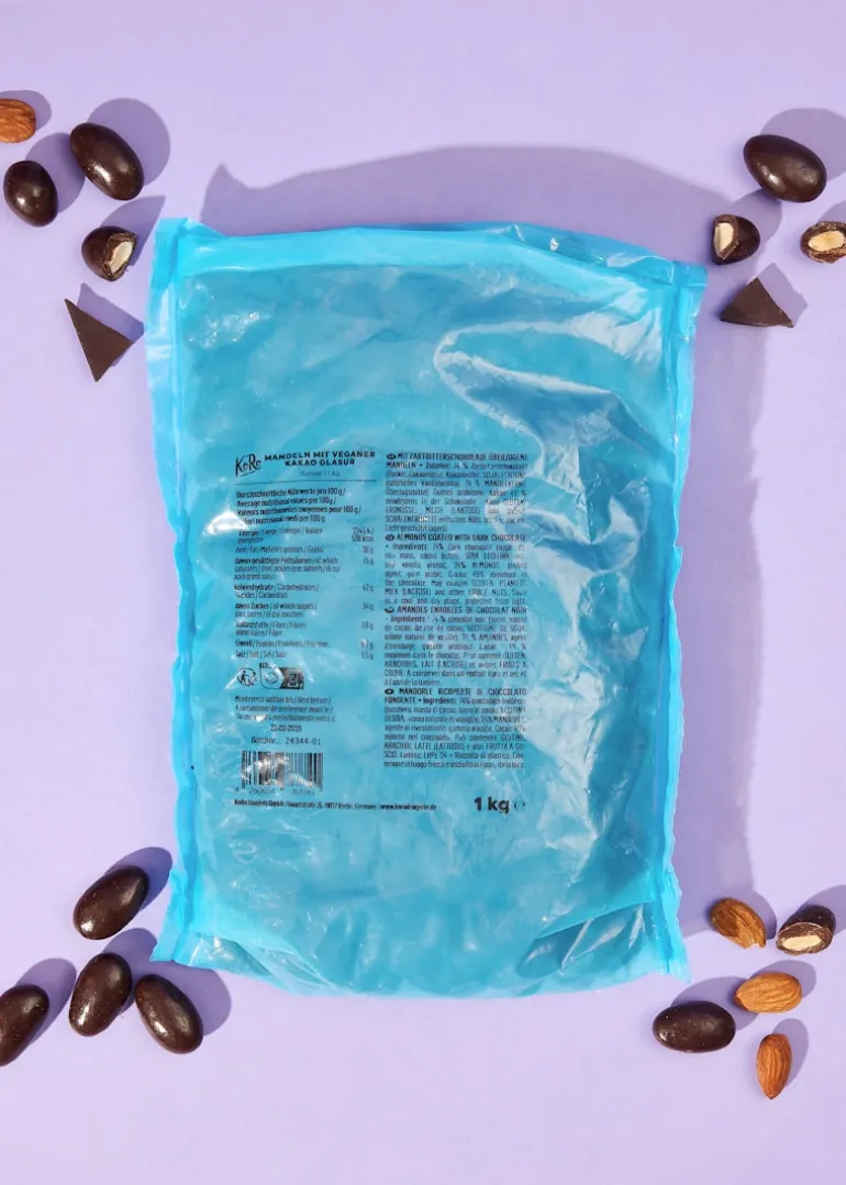 Mandeln in Zartbitterschokolade 1 kg