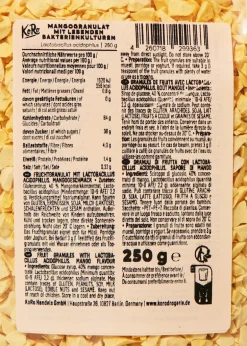 Mangogranulat mit lebenden Bakterienkulturen 250 g