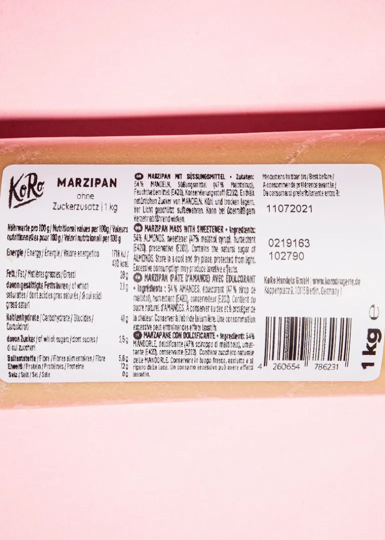 Marzipan ohne Zuckerzusatz 1 kg