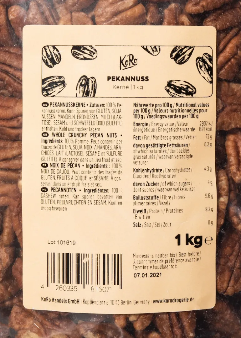 Pekannusskerne 1 kg