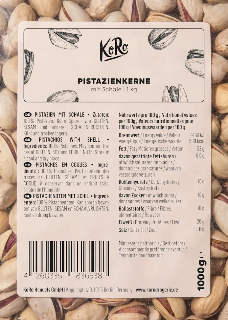 Pistazienkerne mit Schale 1 kg