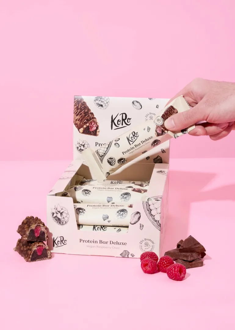 Protein Bar Deluxe Vegan Raspberry Choc 12 x 55 g