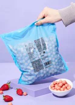 Reis Crispies in weißer Schokolade und Erdbeerpulver 1 kg