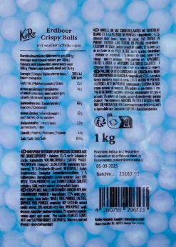 Reis Crispies in weißer Schokolade und Erdbeerpulver 1 kg