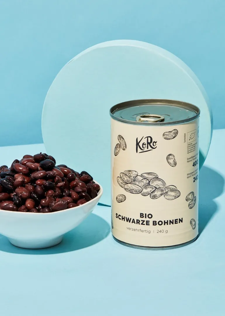 Schwarze Bio Bohnen in der Dose 240 g