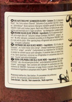 Schwarze Bio Oliven Aufstrich 350 g
