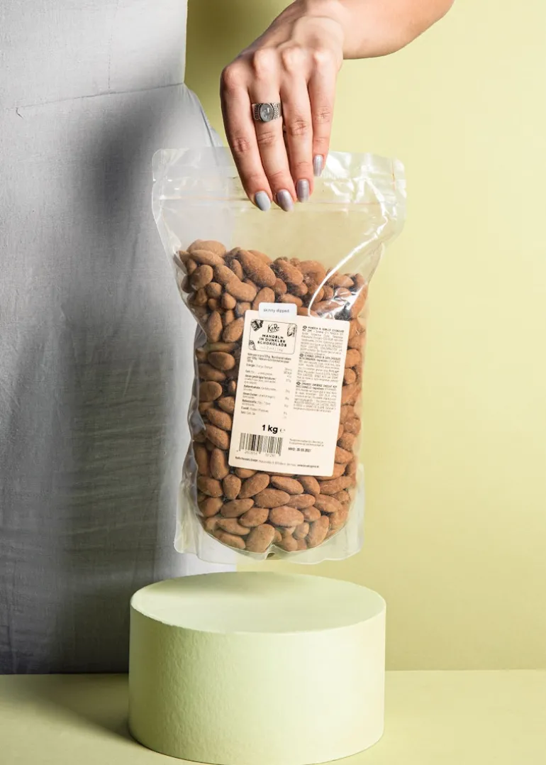 Skinny Dipped Mandeln in dunkler Schokolade mit Zimt 1 kg