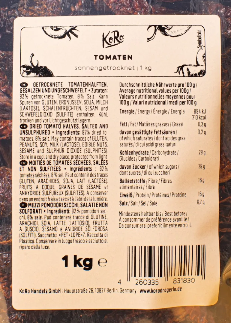 Sonnengetrocknete Tomaten 1 kg