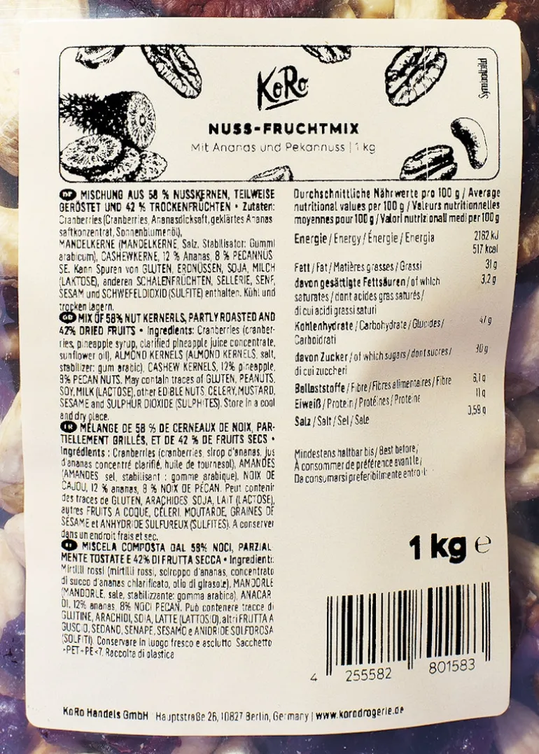 Süß-salziger Nuss-Fruchtmix 1 kg