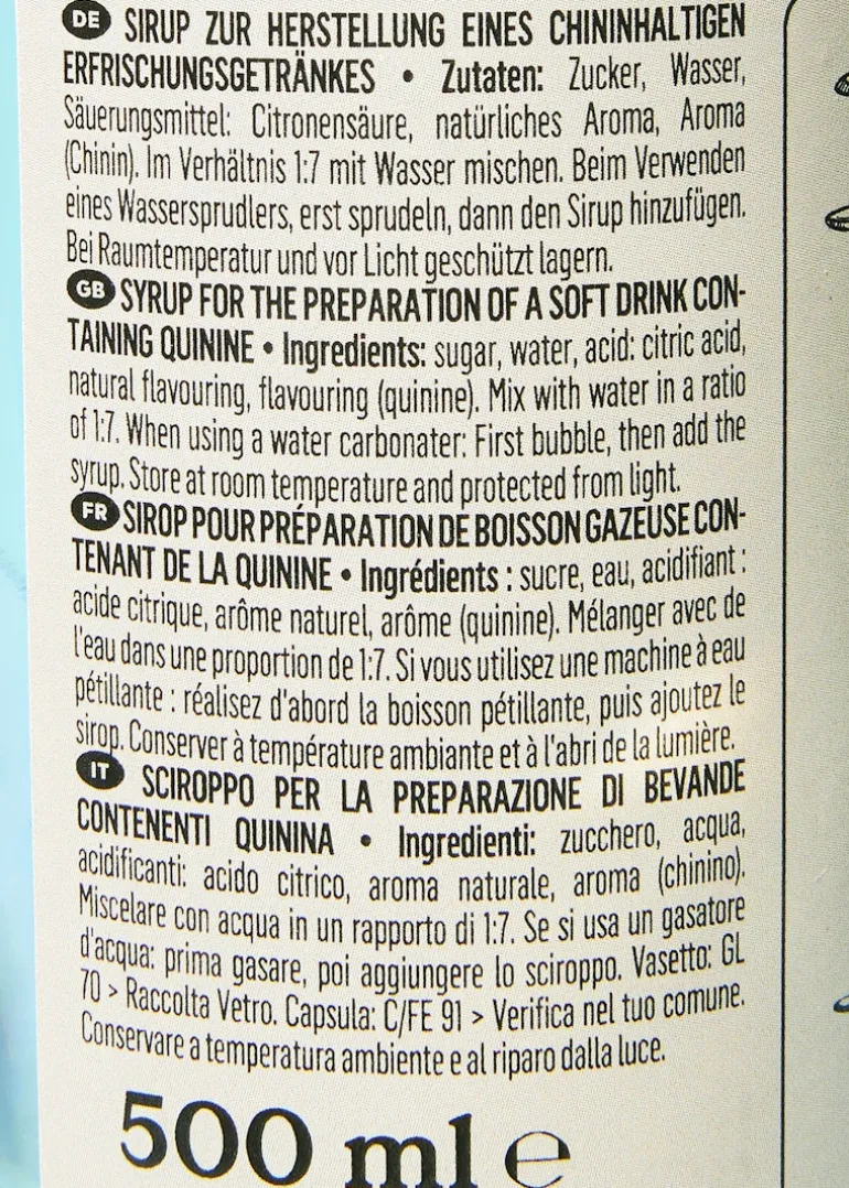 Tonic Sirup 500 ml