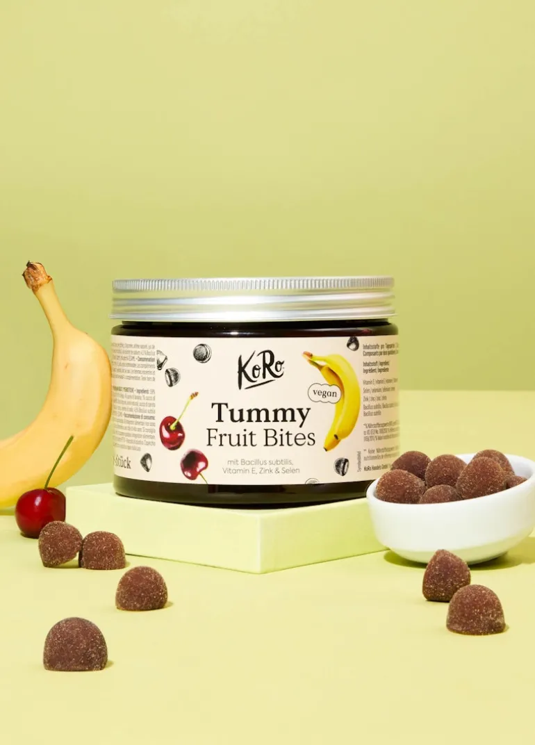 Tummy Fruit Bites mit lebenden Kulturen, Vitamin E, Zink & Selen 120 Stück
