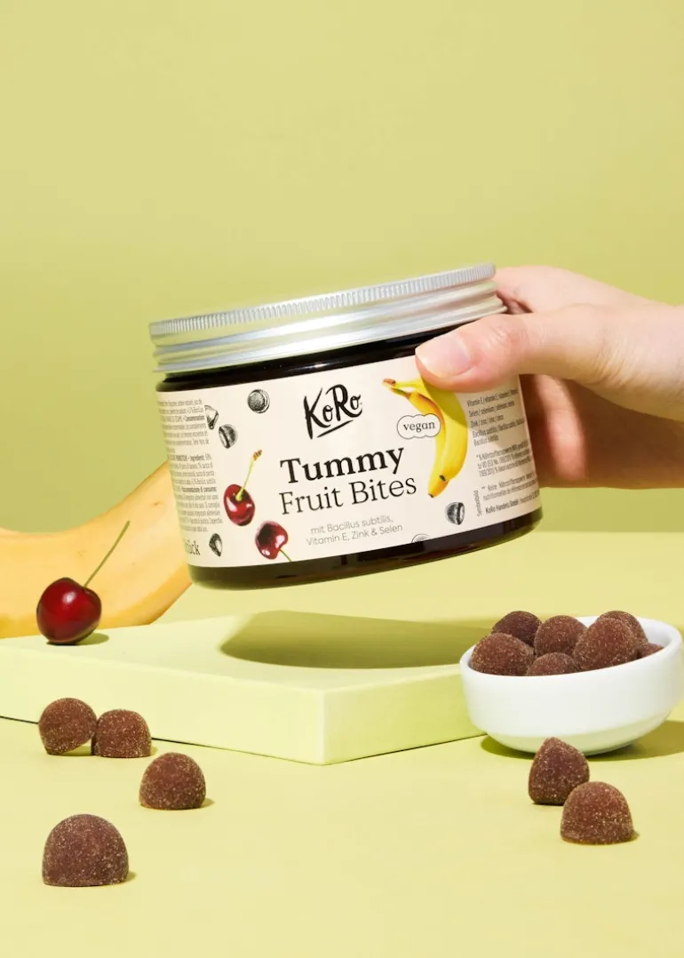 Tummy Fruit Bites mit lebenden Kulturen, Vitamin E, Zink & Selen 120 Stück