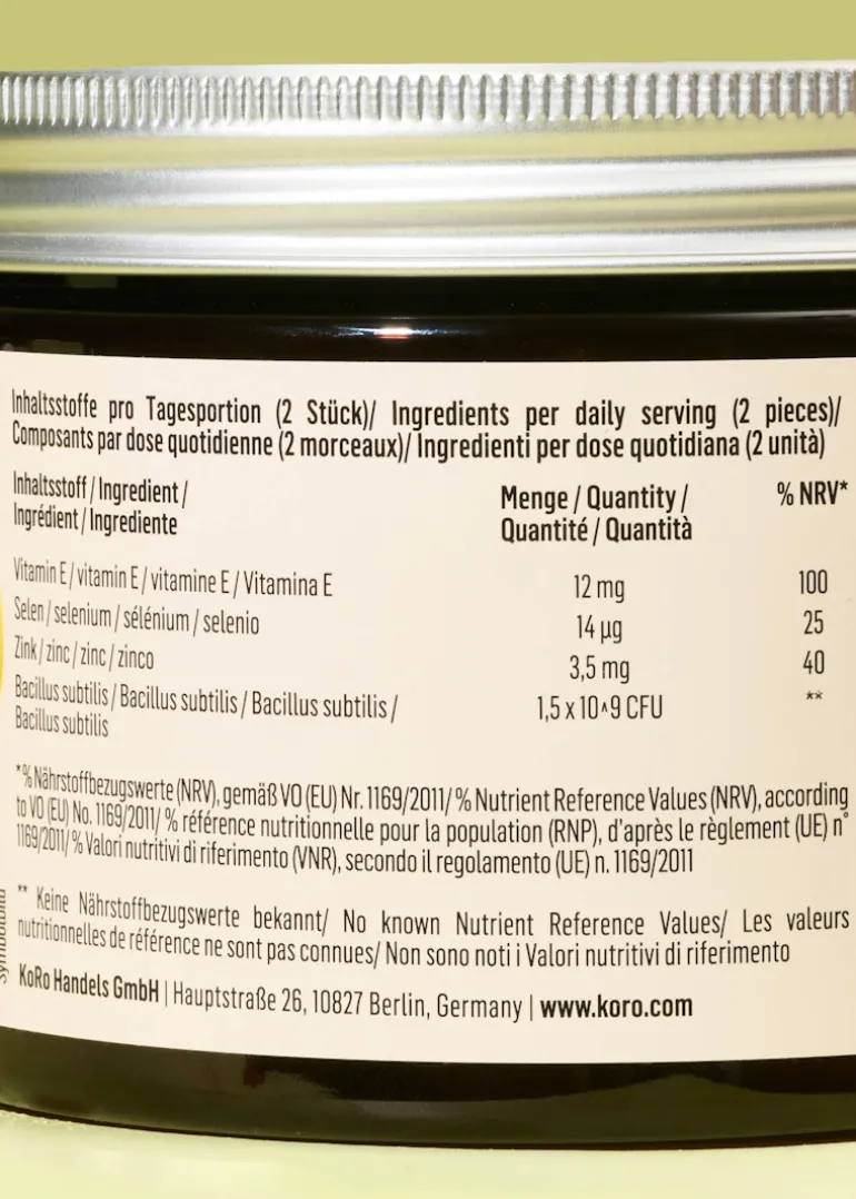 Tummy Fruit Bites mit lebenden Kulturen, Vitamin E, Zink & Selen 120 Stück