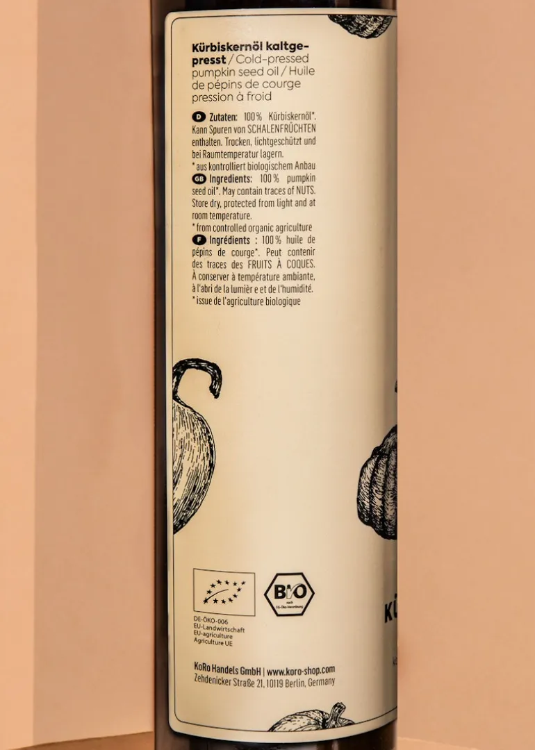 Ungeröstetes Bio Kürbiskernöl 500 ml
