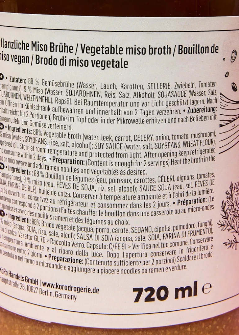 Vegane Miso Ramen Brühe 720 ml