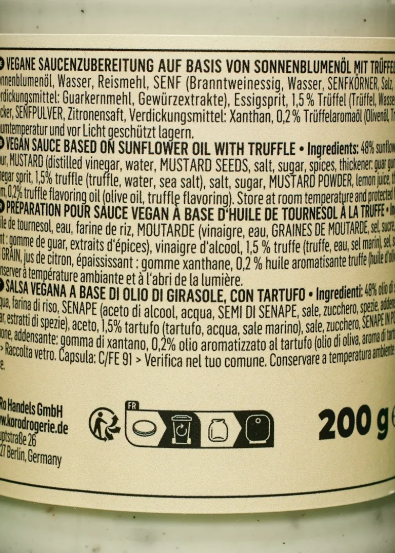 Vegane Trüffel Mayonnaise 200 g