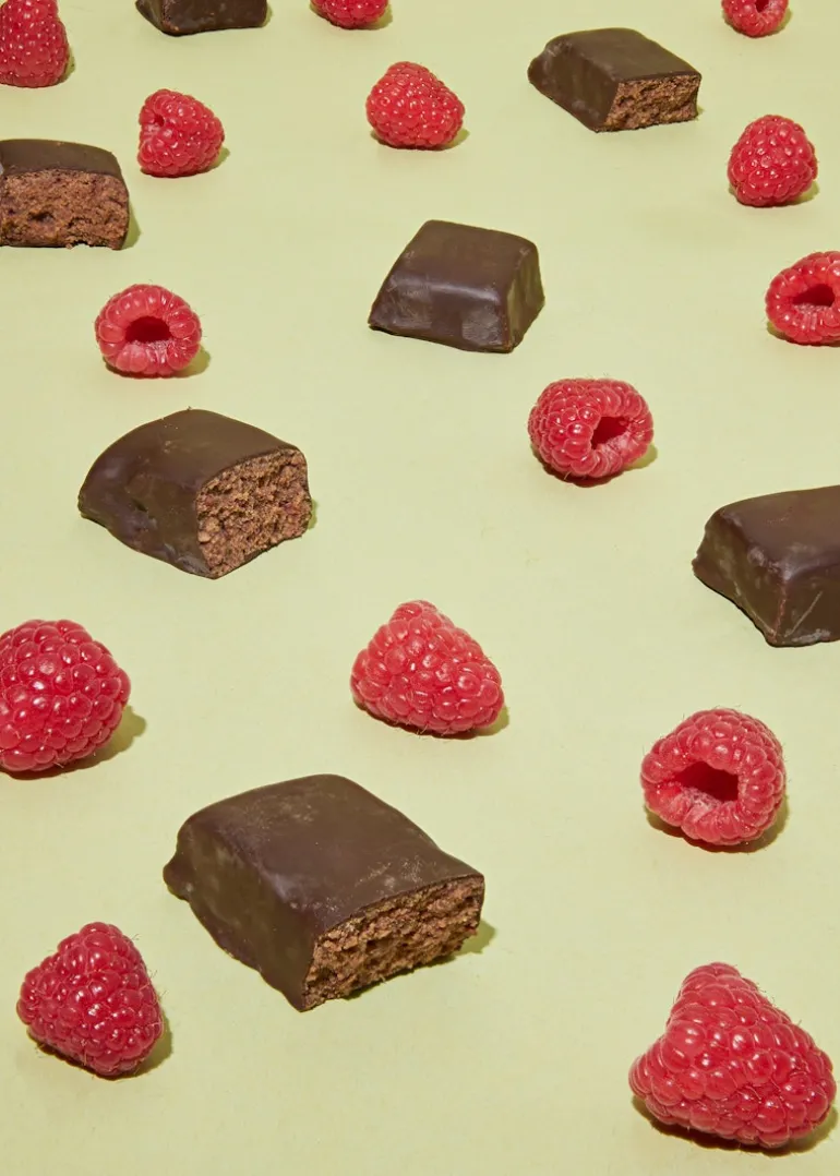 Veganer Bio Proteinriegel Raspberry 50 g