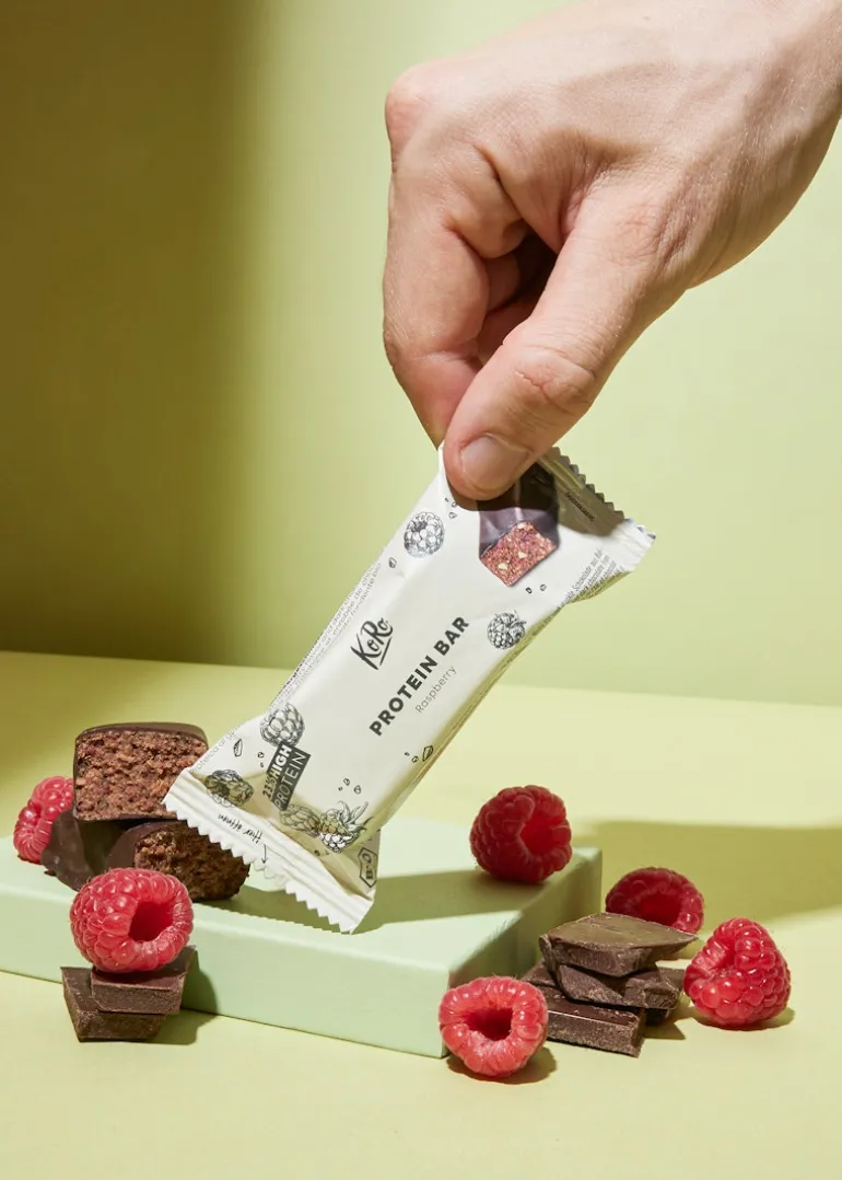 Veganer Bio Proteinriegel Raspberry 50 g