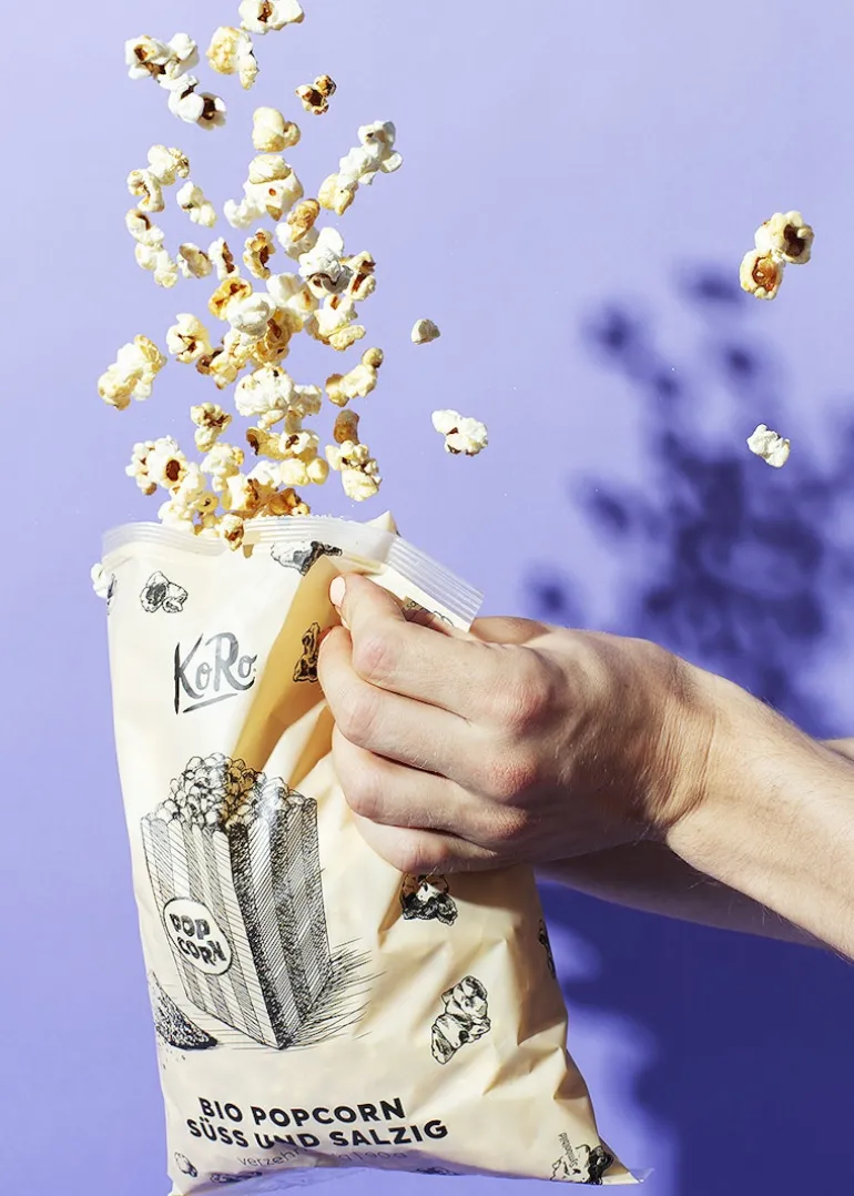 Verzehrfertiges Bio Popcorn süß und salzig 90 g