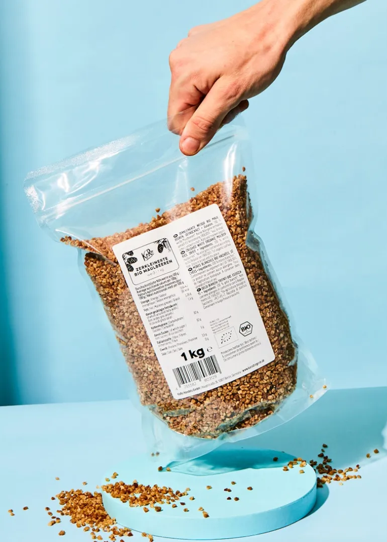 Zerkleinerte weiße Bio Maulbeeren 1 kg
